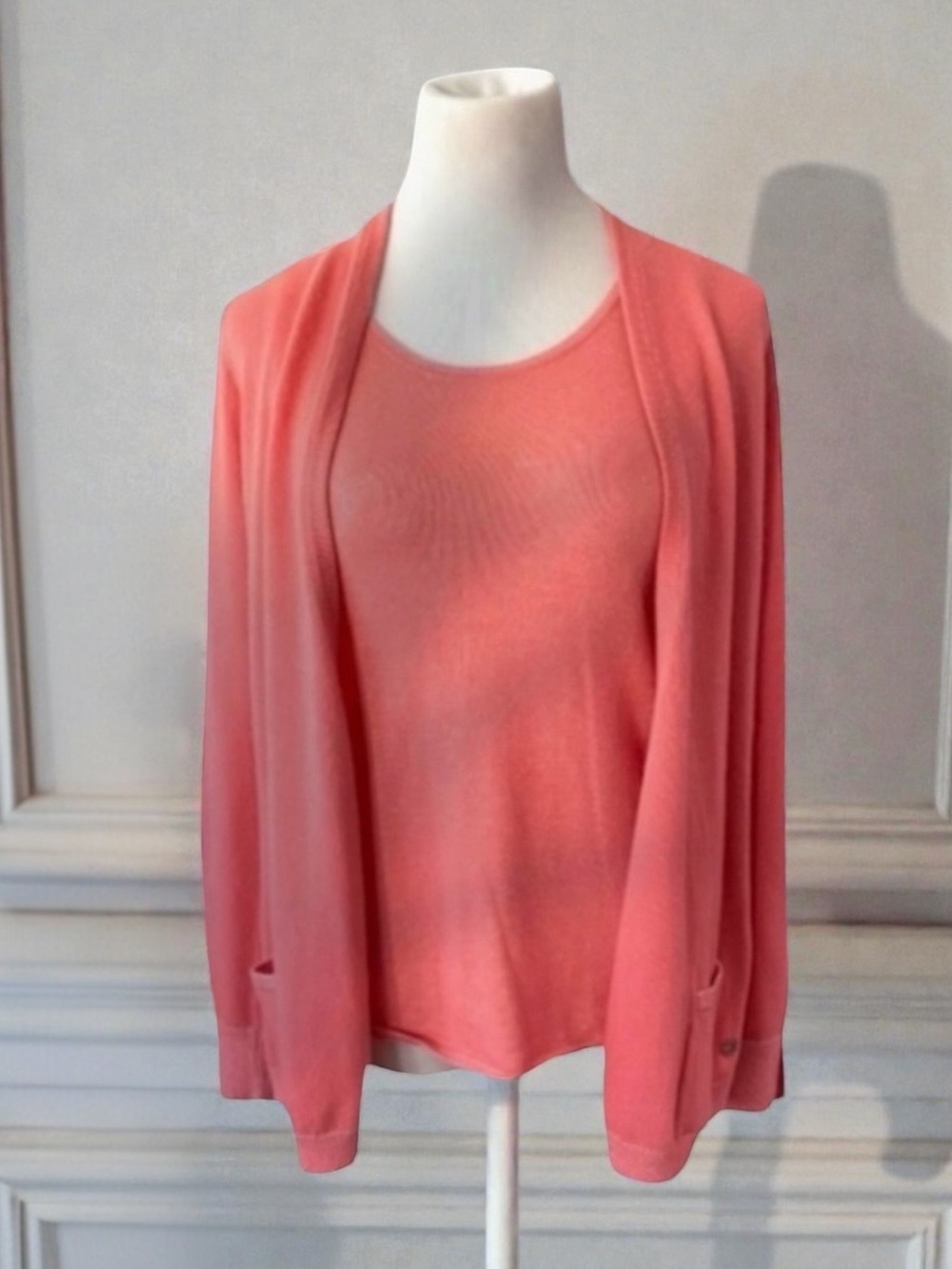 LORO PIANA BABY CASHMERE SILK BLEND SWEATER TWIN SET SIZE 40 ITALY